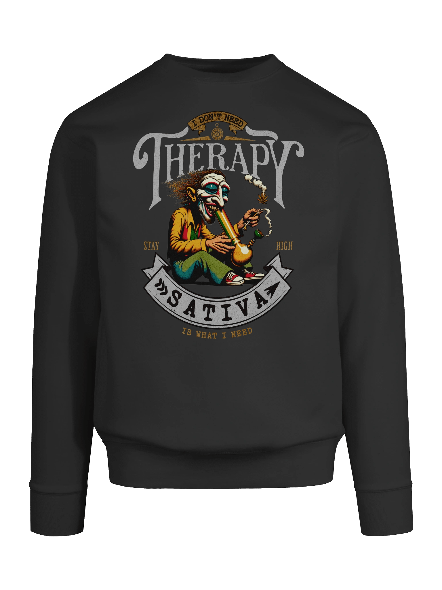 PSYCHEDELIC - I Don’t Need Therapy - SATIVA | Premium Unisex Sweatshirt product image (1)