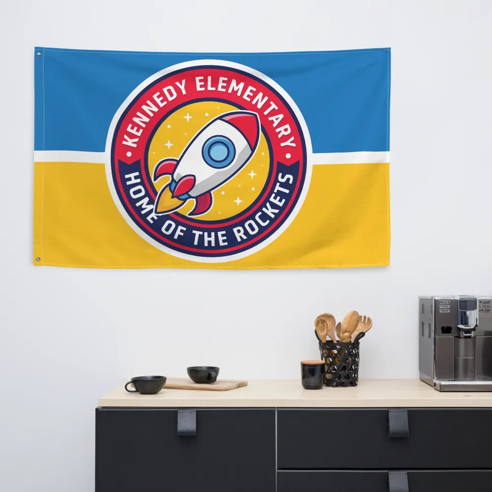 Kennedy Elementary Rocket Flag product image (6)