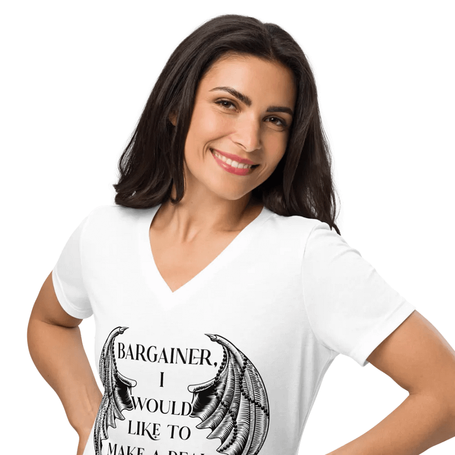 Bargainer Calling Card Bella+Canvas Women's Relaxed V-Neck T-Shirt product image (34)