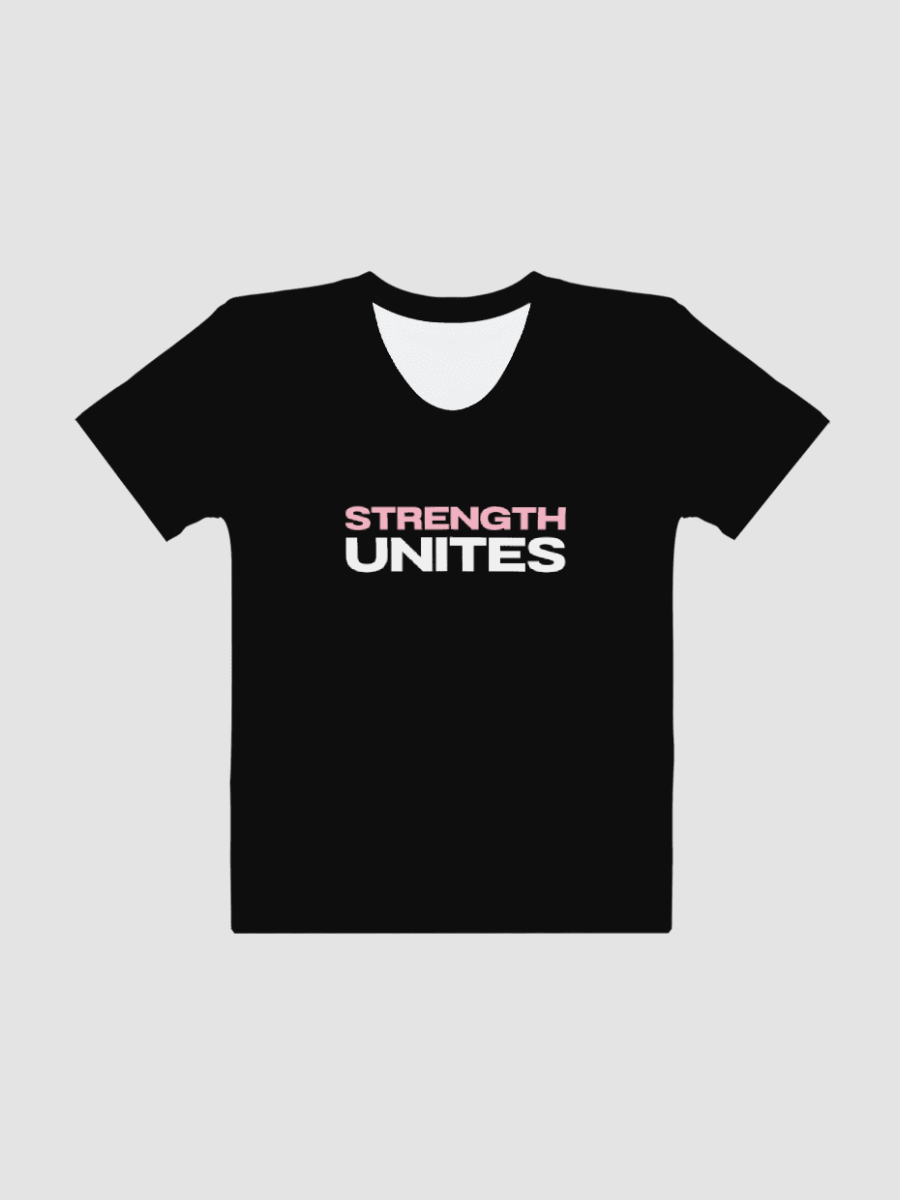 Breast Cancer Awareness: Strength Unites T-Shirt - Black product image (6)
