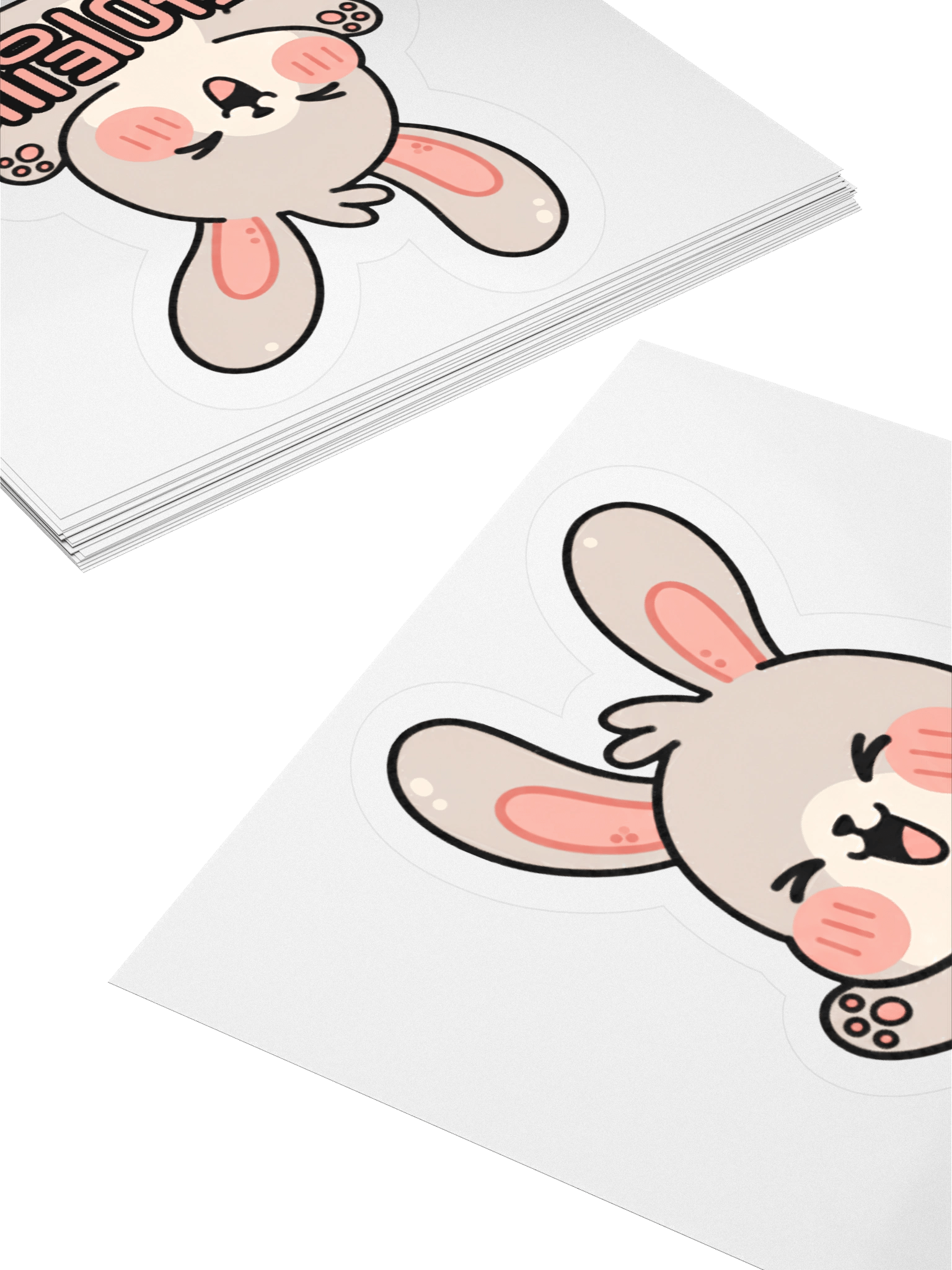 Cheerful Bunny Sticker Fighting Korean, motivational Decal, Study Decor, Waterbottle sticker product image (8)