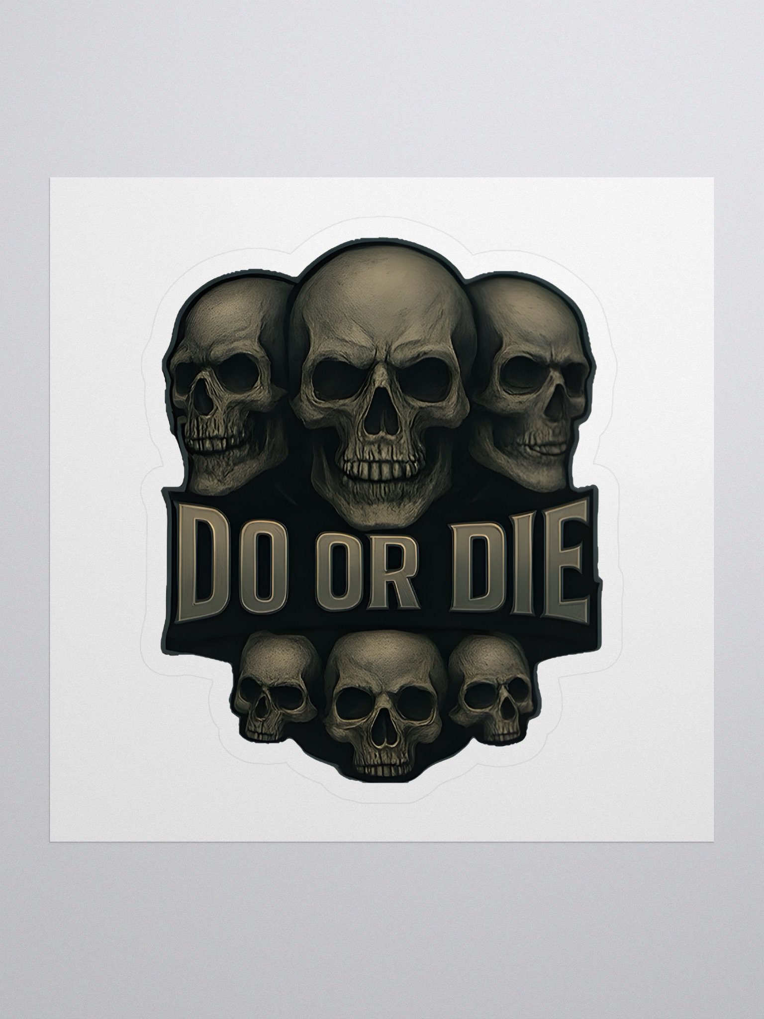 Symmetrical Skulls Kiss Cut Stickers product image (1)