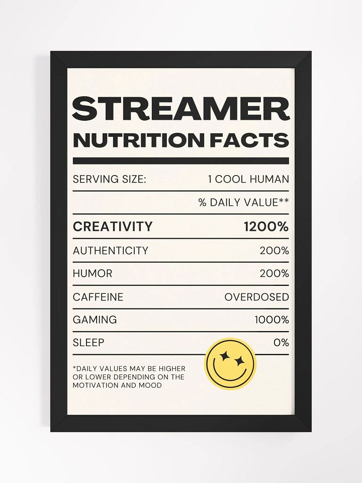 Framed Streamer Nutrition Facts product image (1)