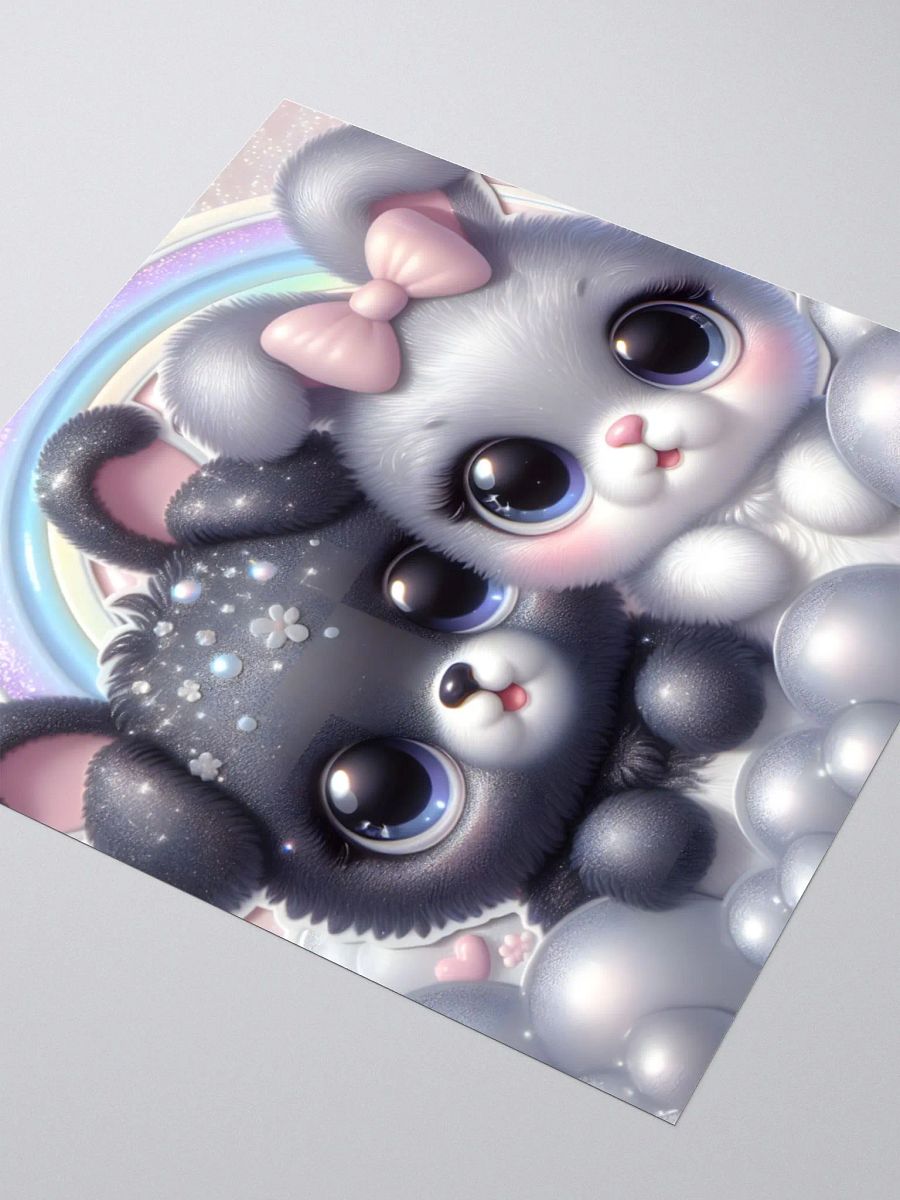 Whimsical Pup and Bunny Kiss Cut Stickers product image (7)