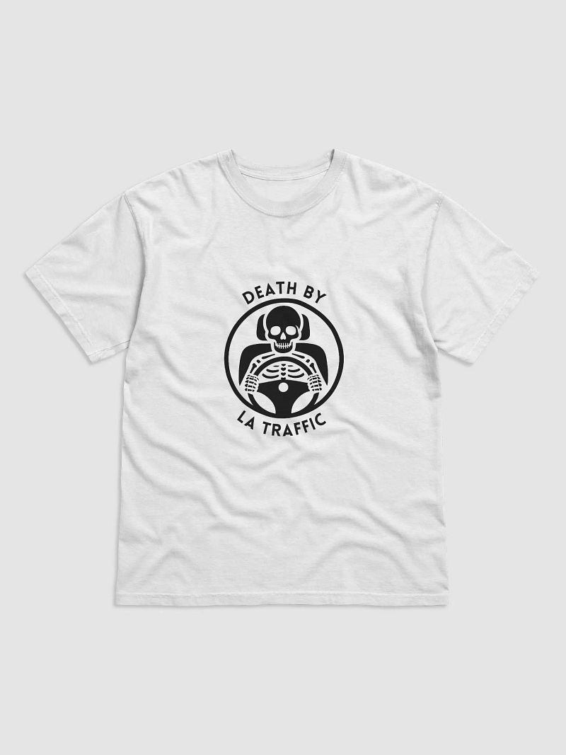 Death by LA Traffic White T-Shirt - High-End Quality Fabric
