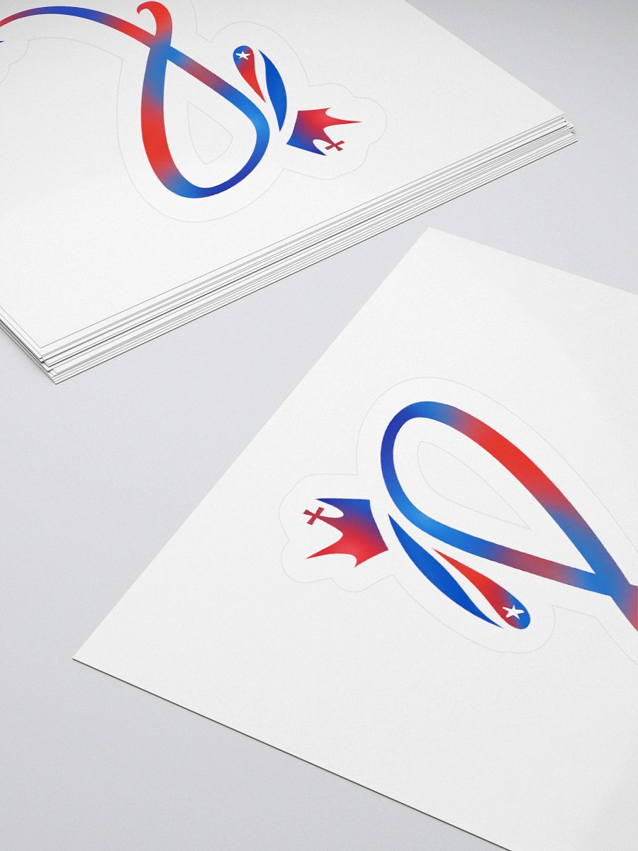 Red, White & Blue Crown Star Sticker product image (4)