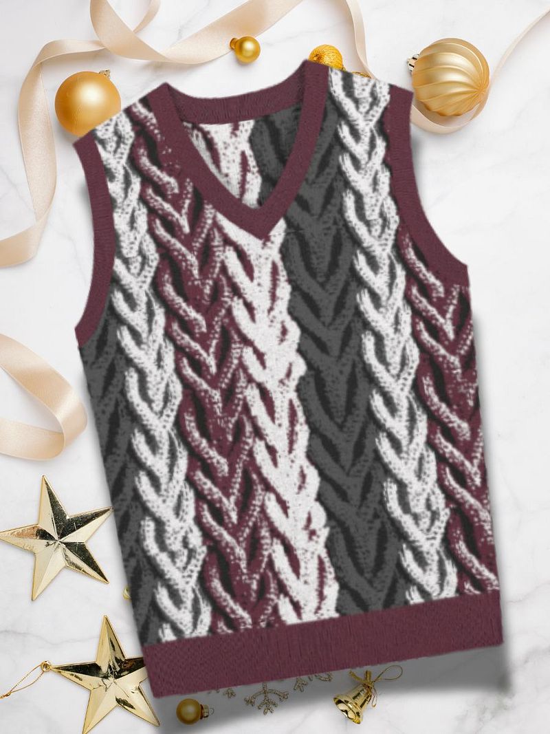 Feels Like Christmas - Knit V-Neck Vest