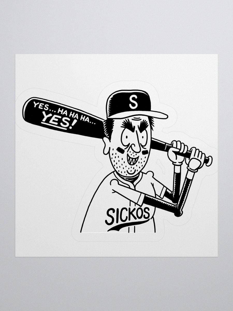 Sickos Baseball Character Sticker (3 Sizes) product image (2)