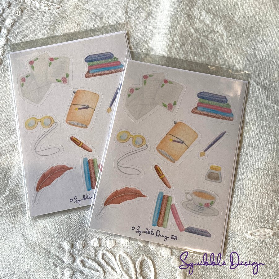 Small Paper Sticker Sheet - Vintage Stationery product image (1)
