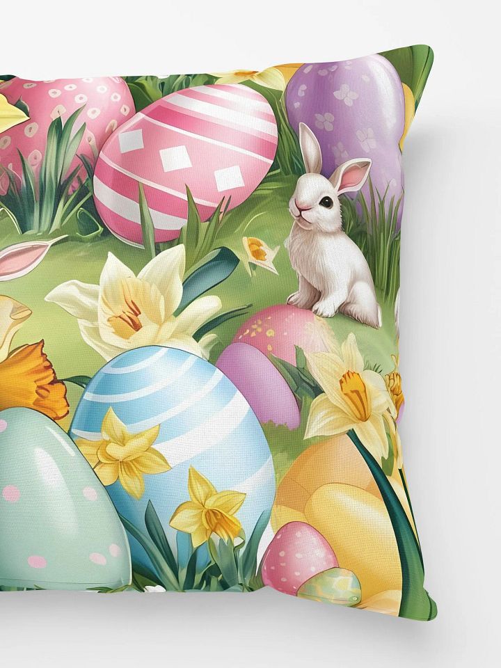 Decorated Easter Eggs, Floral All-Over Print Pillow product image (2)