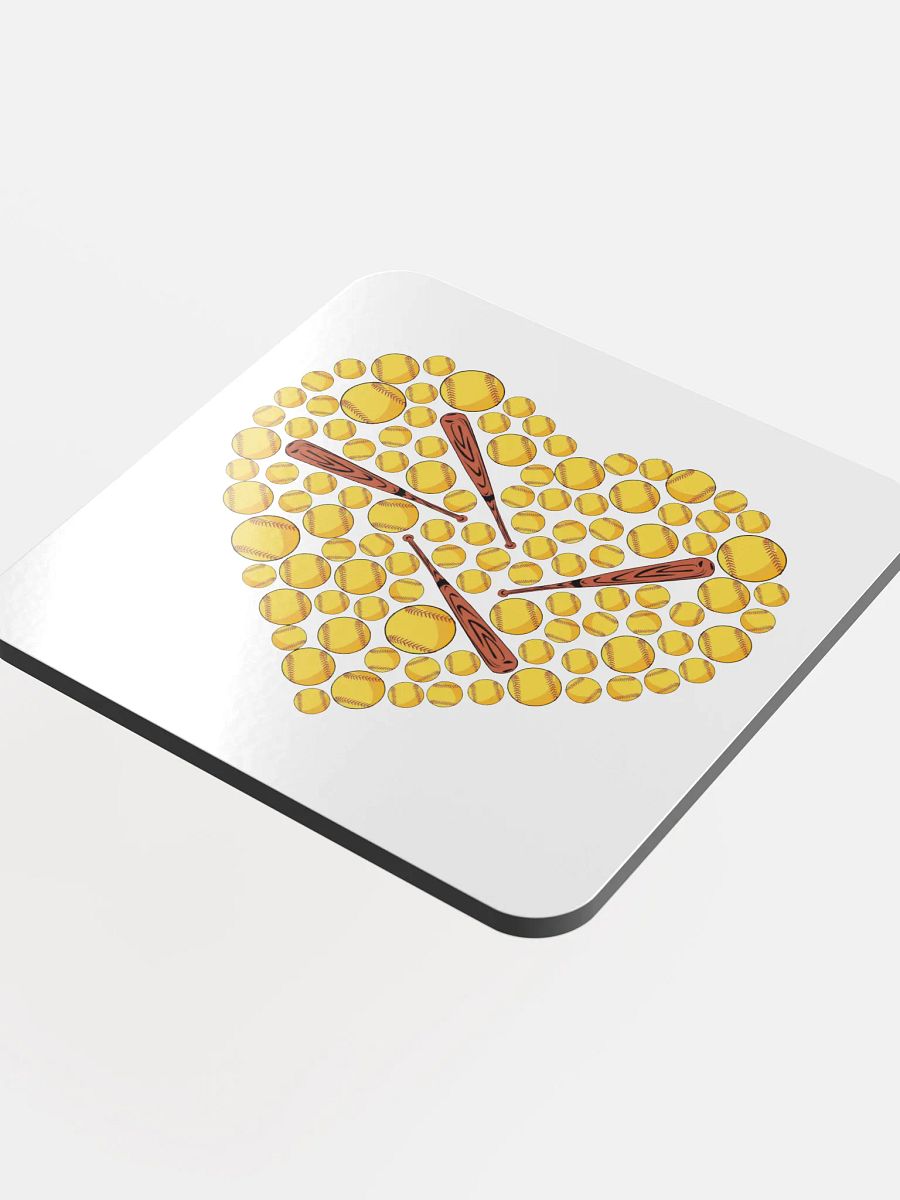 Pure Heart Softball Home Run Cork Coaster product image (1)