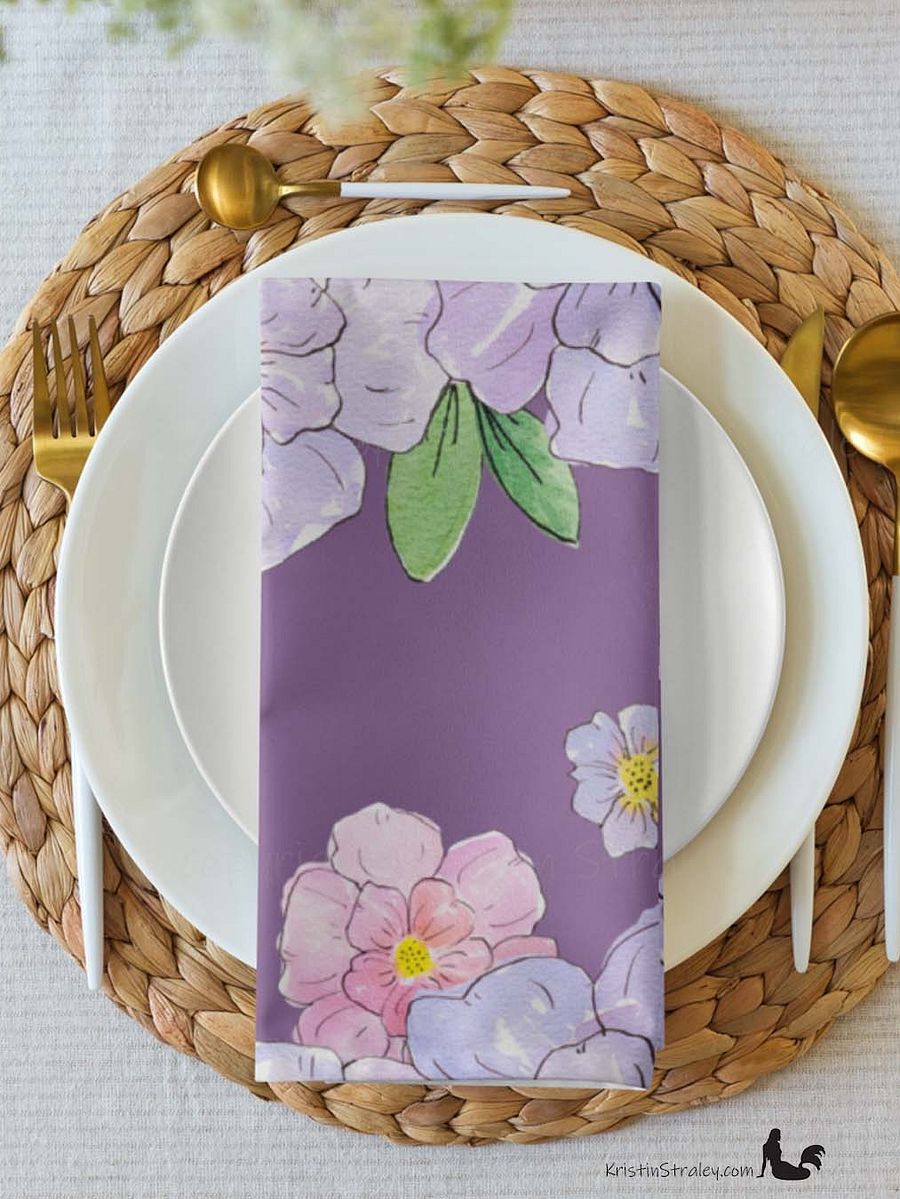 Gingham Blossoms Cloth Napkins Set of 4 product image (8)