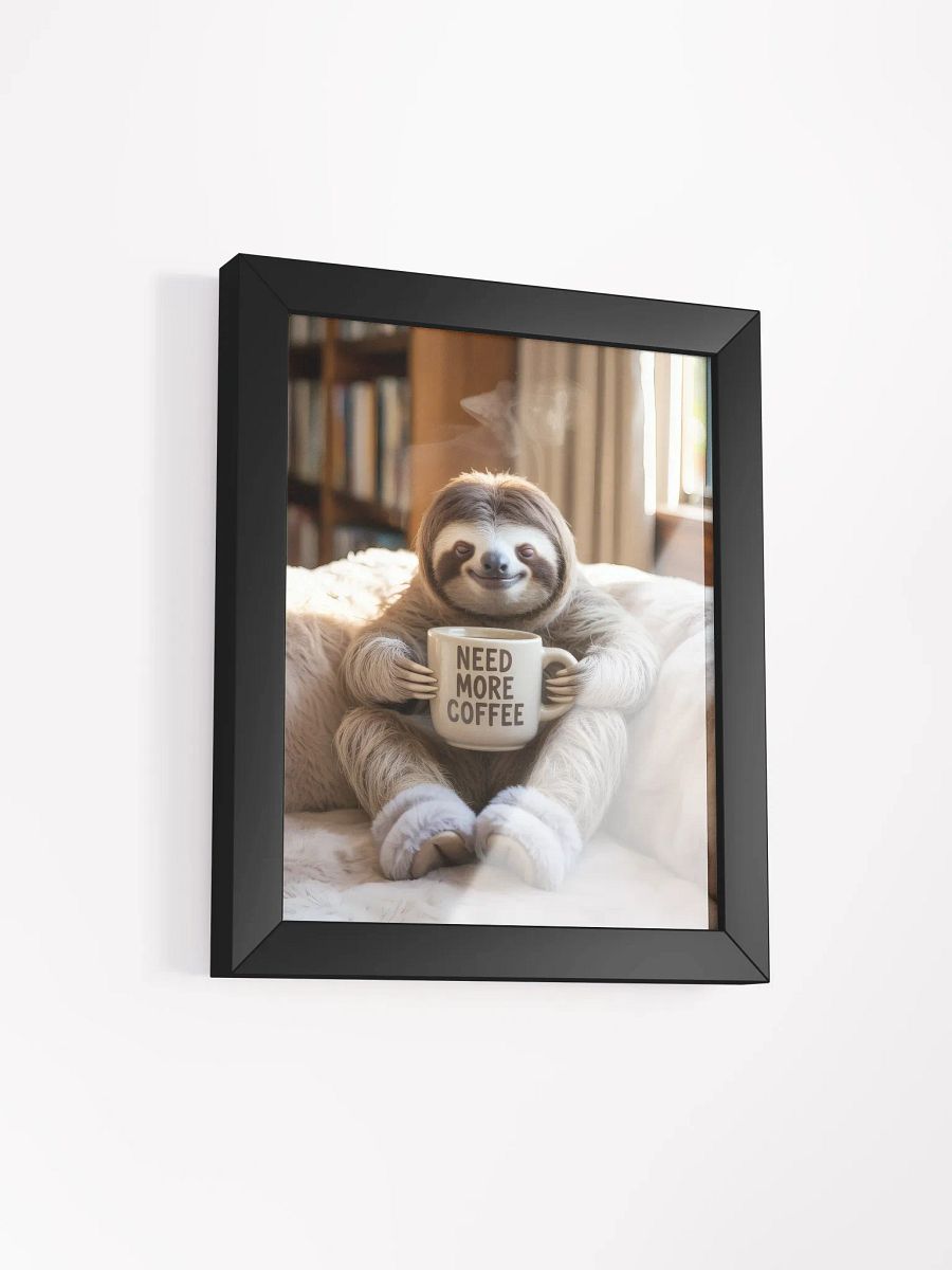 Sloth Coffee Emergency, Framed Poster product image (3)
