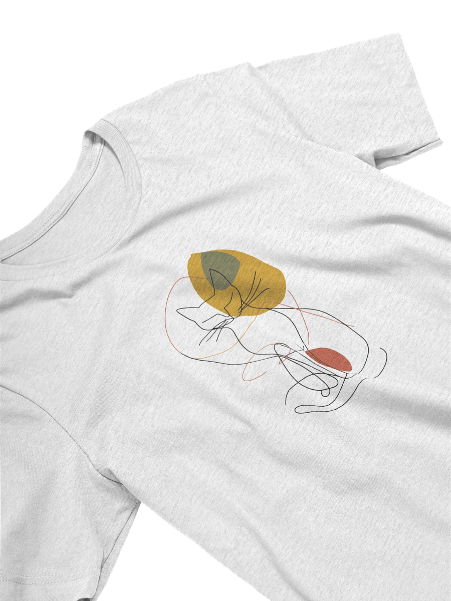 Abstract Colorful Cat Line Art T-Shirts | Minimal Cat Lover Illustration | Pet Gift Idea product image (4)