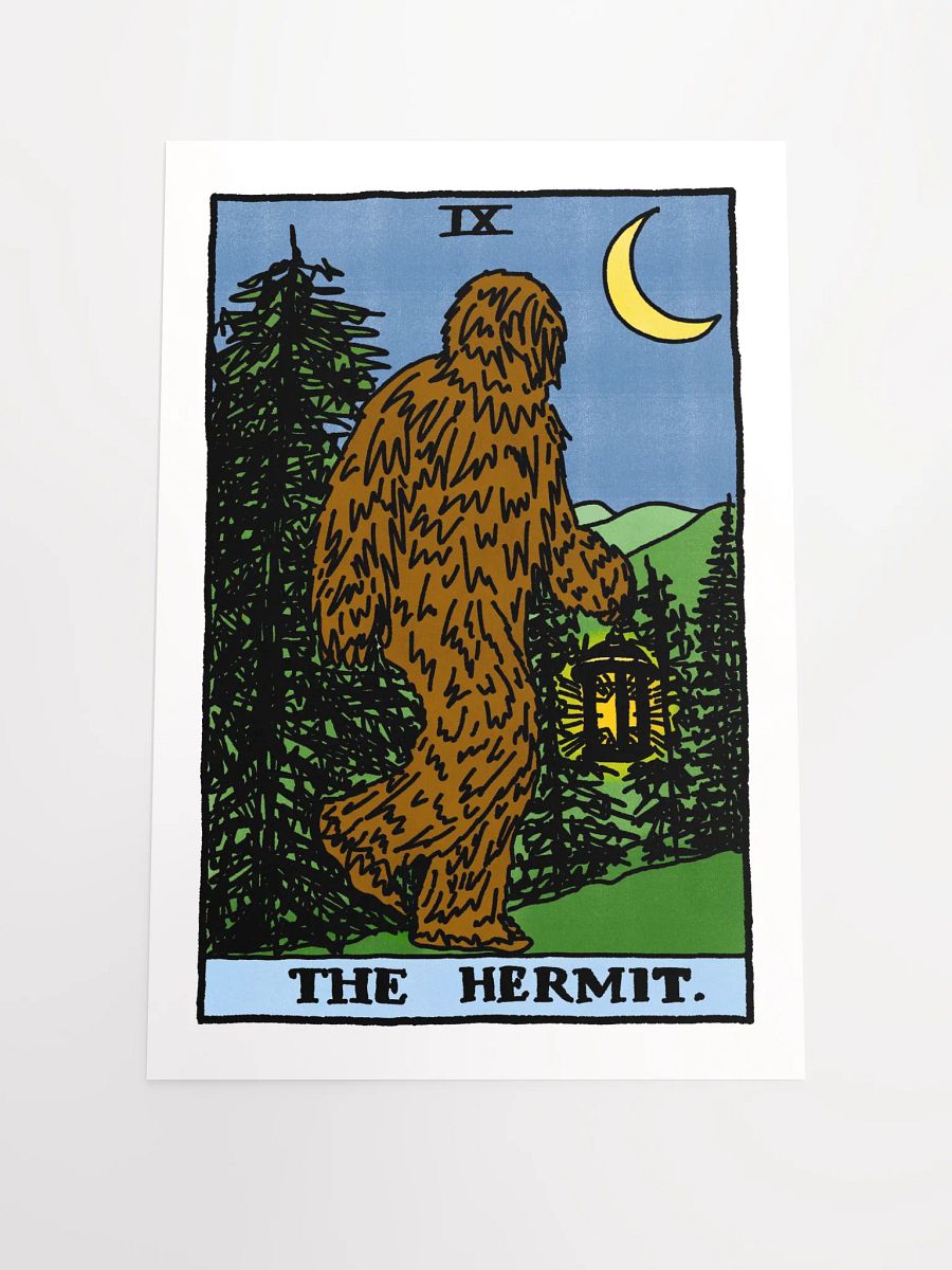 Bigfoot Hermit Tarot Card Print product image (1)