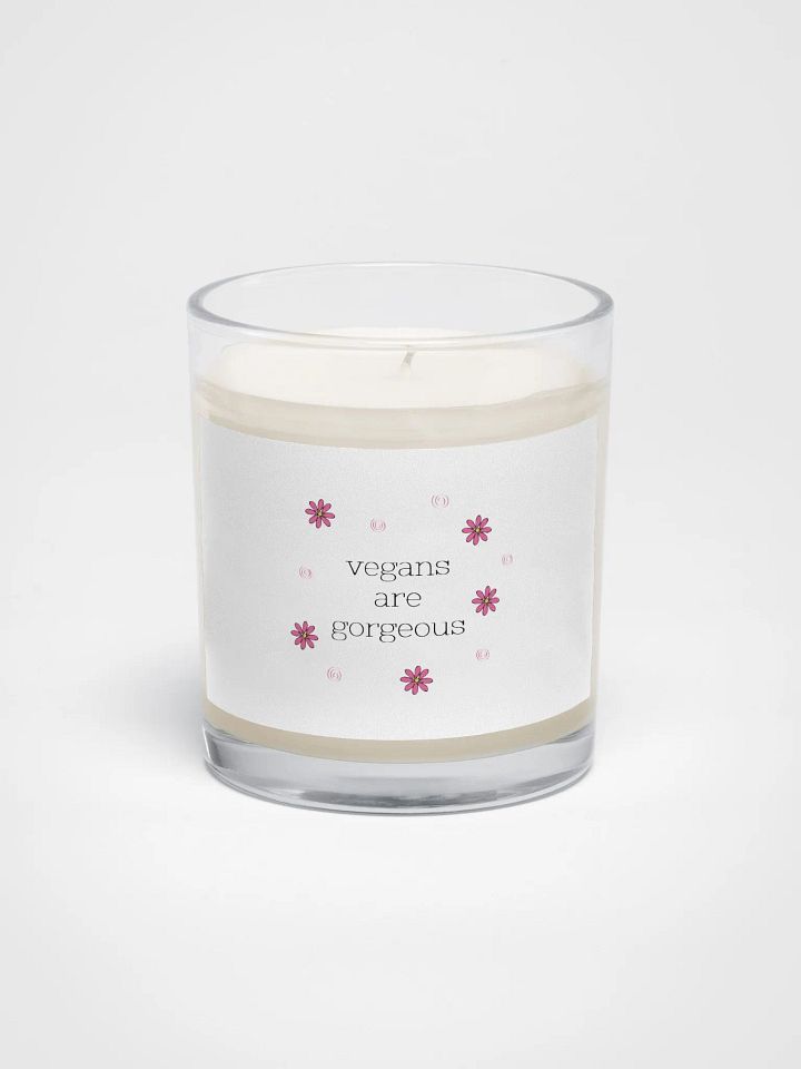 “Vegans Are Gorgeous” Soy Wax Glass Jar Candle product image (1)