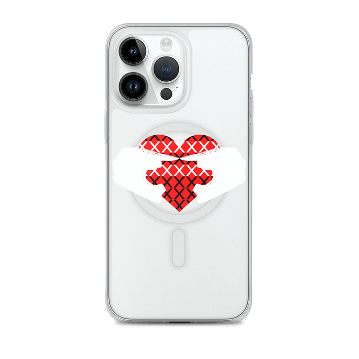 Valentine Matching Off-Road Helmet Heart (White) Phone Case product image (1)