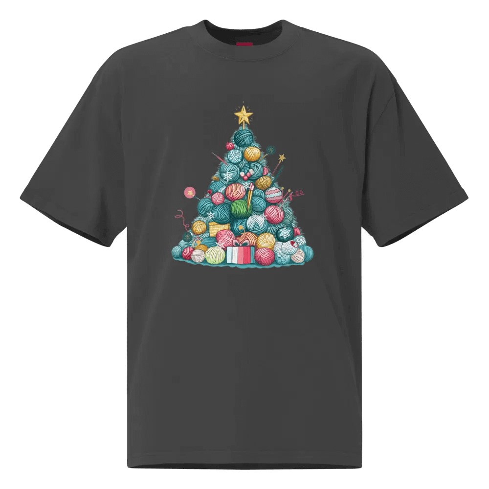 Yarn Christmas Tree Oversized T-Shirt product image (25)