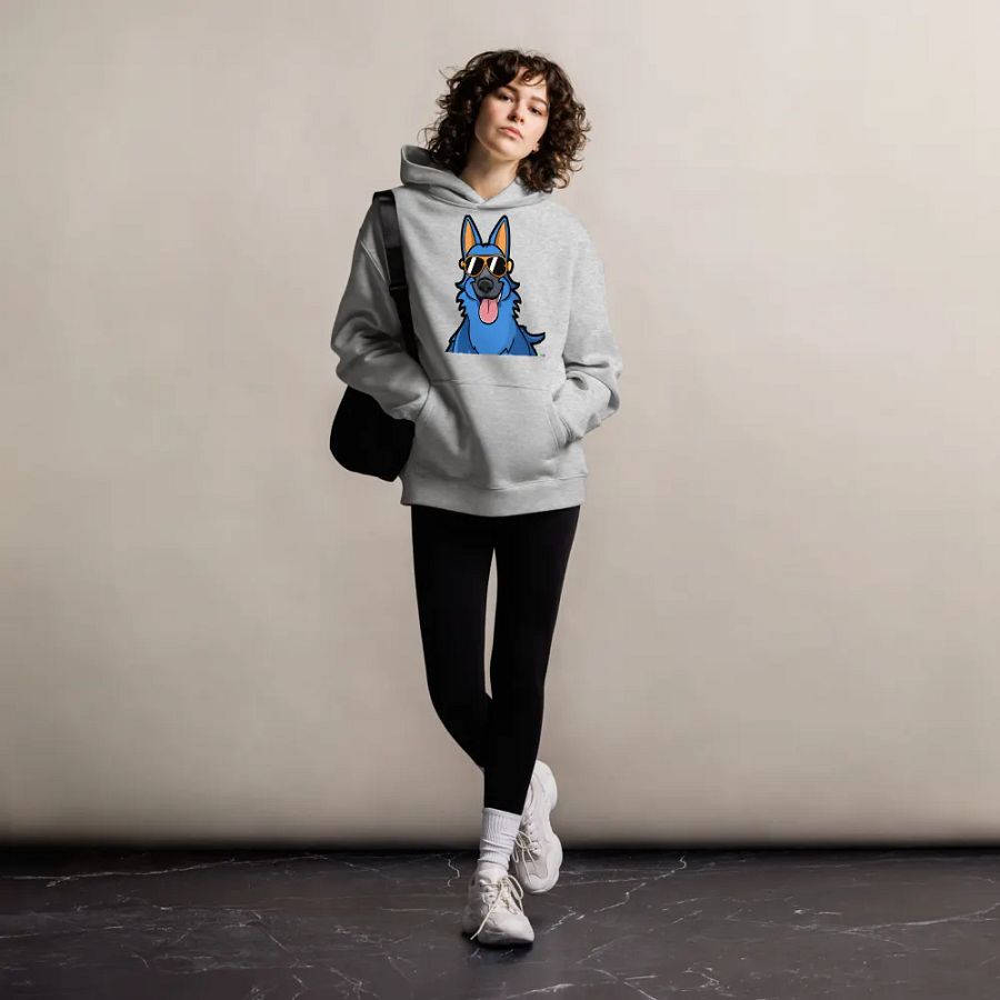 Cool Blue Dog Unisex Oversized Hoodie product image (28)