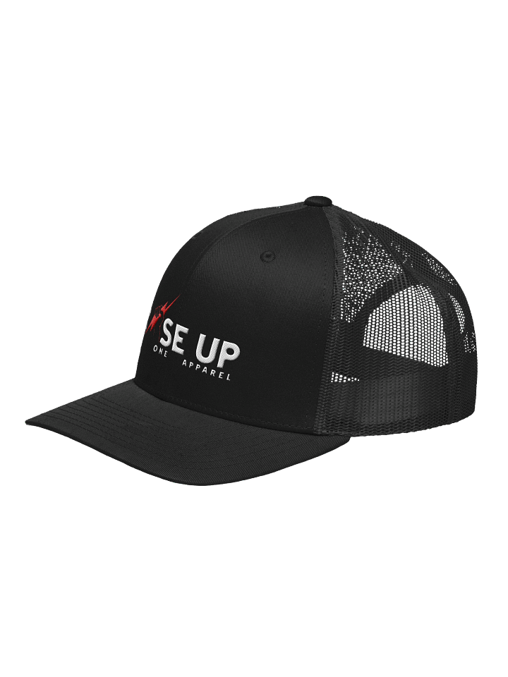 Red Lightning Bolt Signature Trucker Hat product image (4)