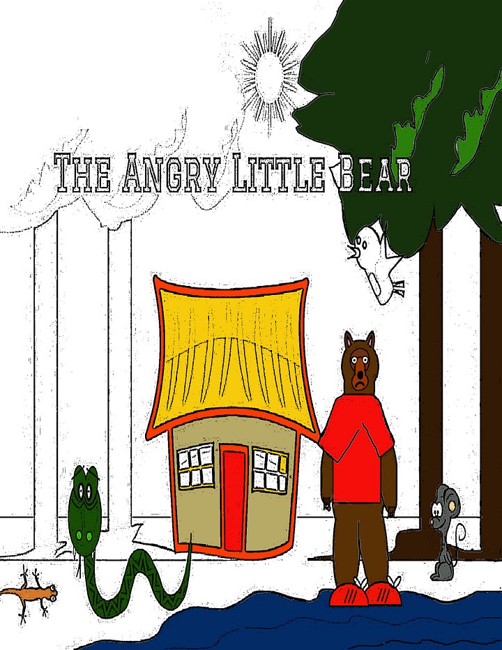 The Angry Little Bear 8.5 x 11 Full Page Coloring Book-Anger Management Lesson product image (1)