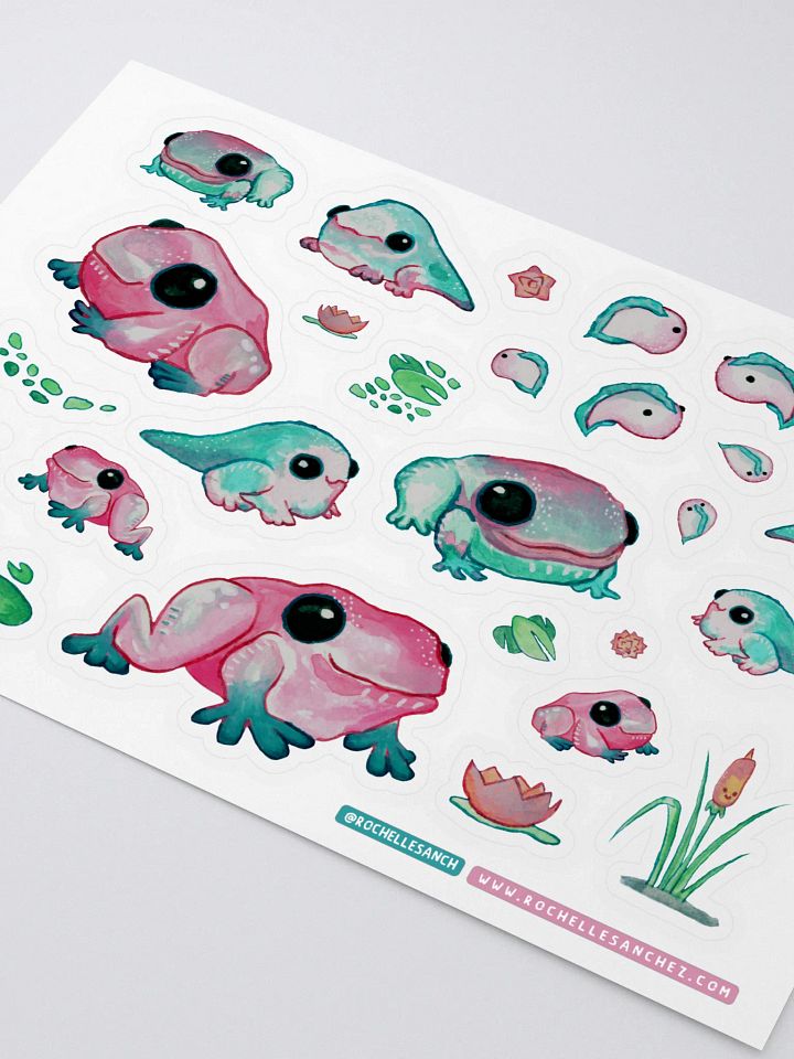 Pastel Froggies Sticker Sheet product image (2)
