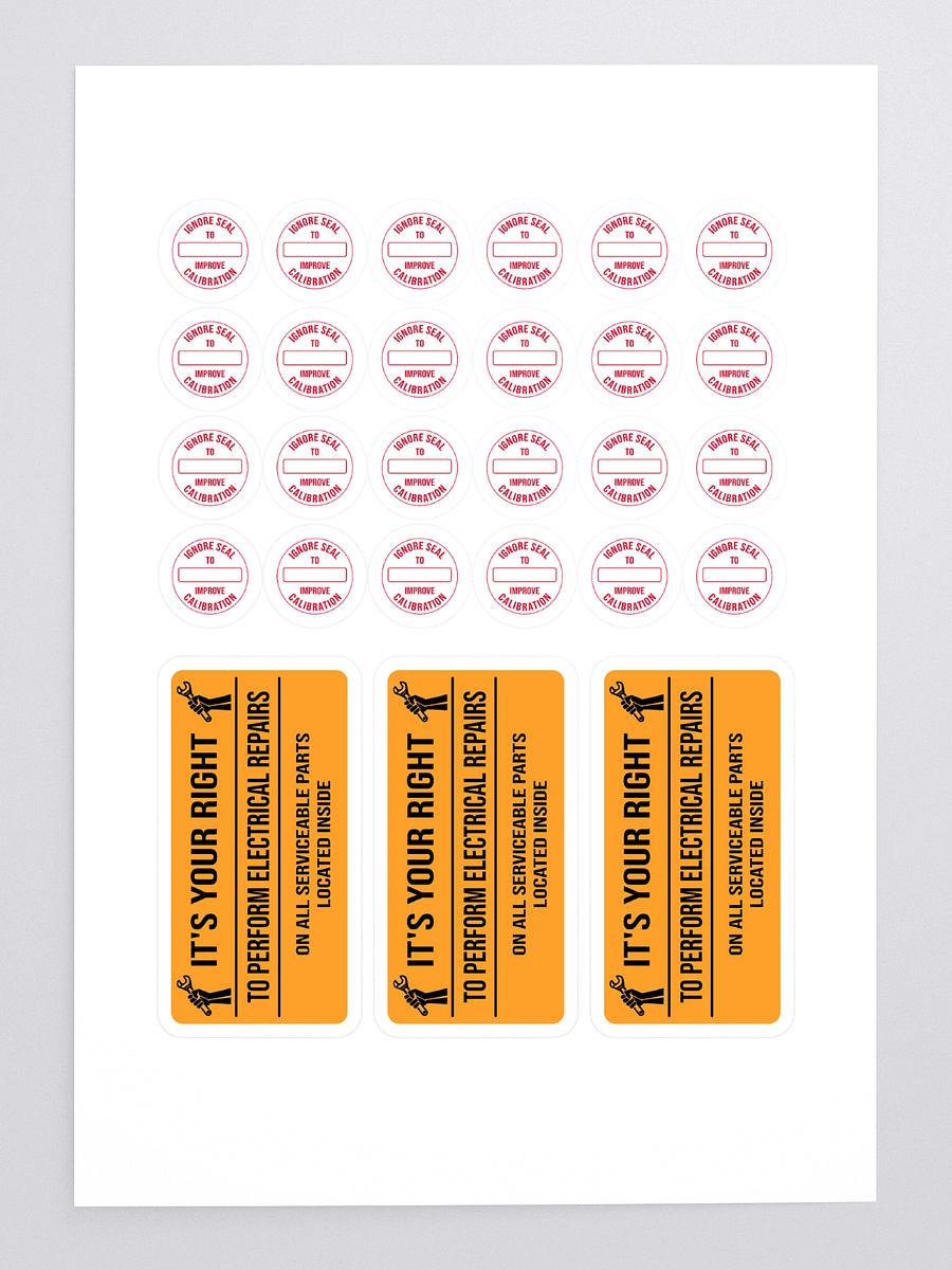 Empowering Calibration Seals and Serviceable Parts Inside Stickers (Blank seal window, for date) product image (3)