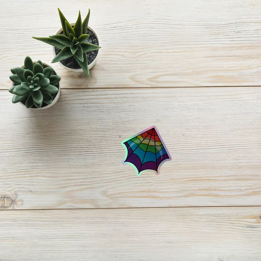 galaxy spiderweb holo sticker product image (3)