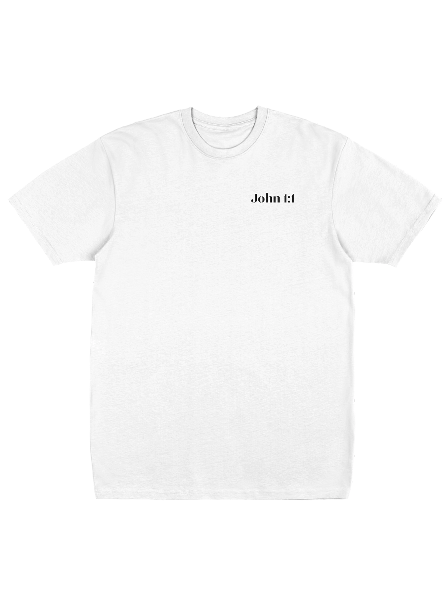John 1:1 Verse Heavyweight Shirt (White) - John 1:1 Co. product image (1)