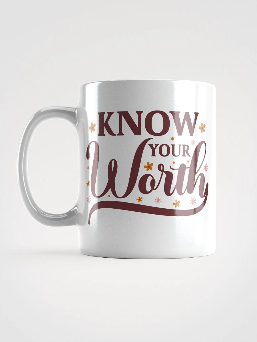 Floral Know Your Worth Mug product image (6)