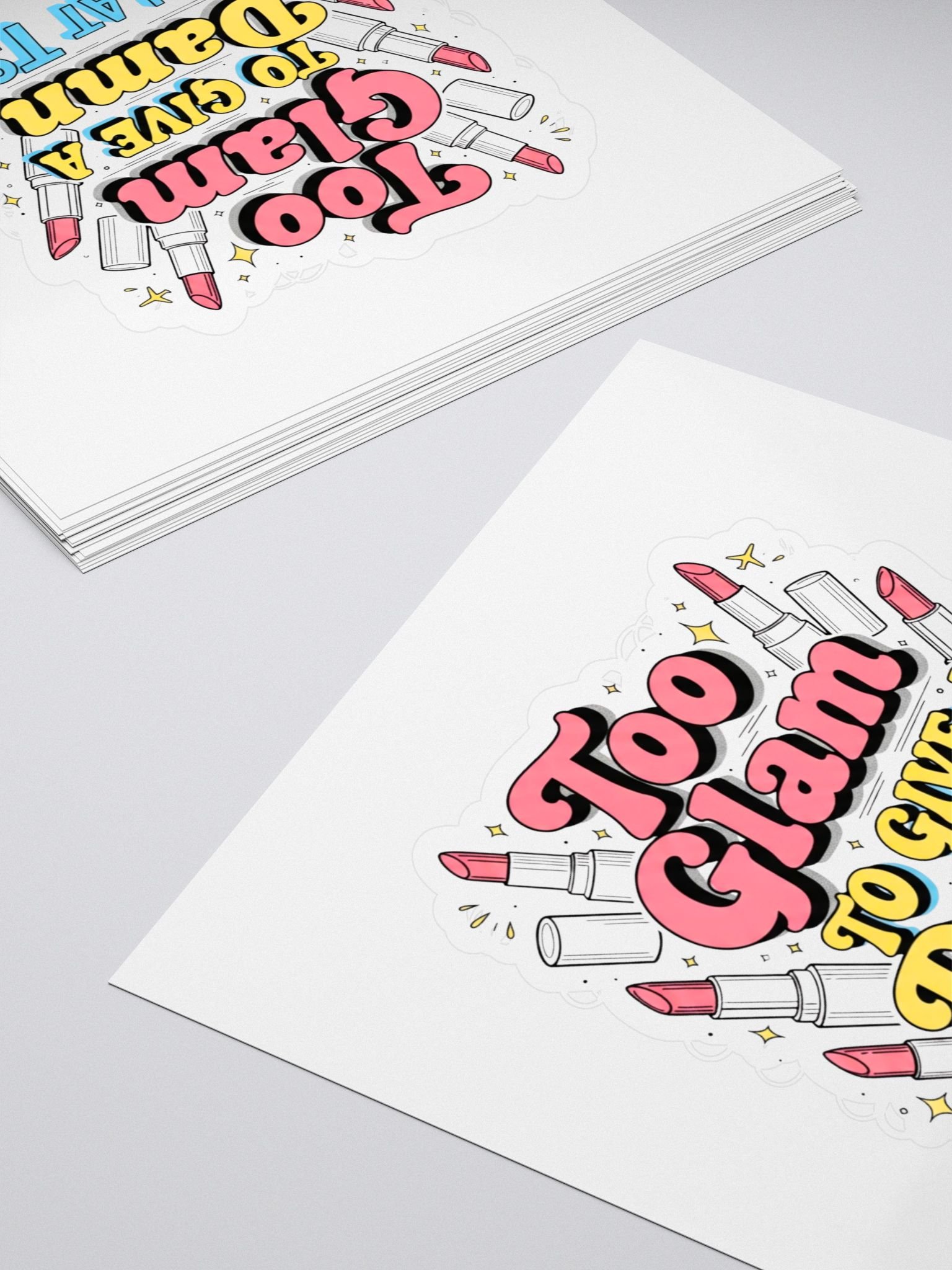 Too Glam to Give a Damn Sticker - Airport Security Decal - Sassy Traveller Laptop Sticker product image (4)