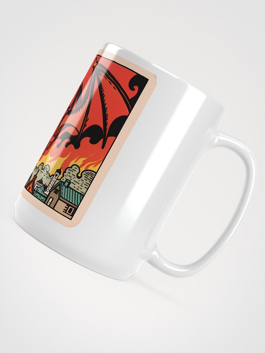 Fantasy Dragon Scene: Burned to Ash Glossy Mug product image (4)