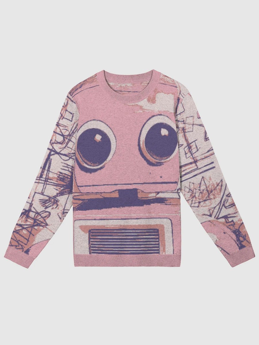 St®èétwise Pink Scribble Bot Crewneck Sweater product image (1)