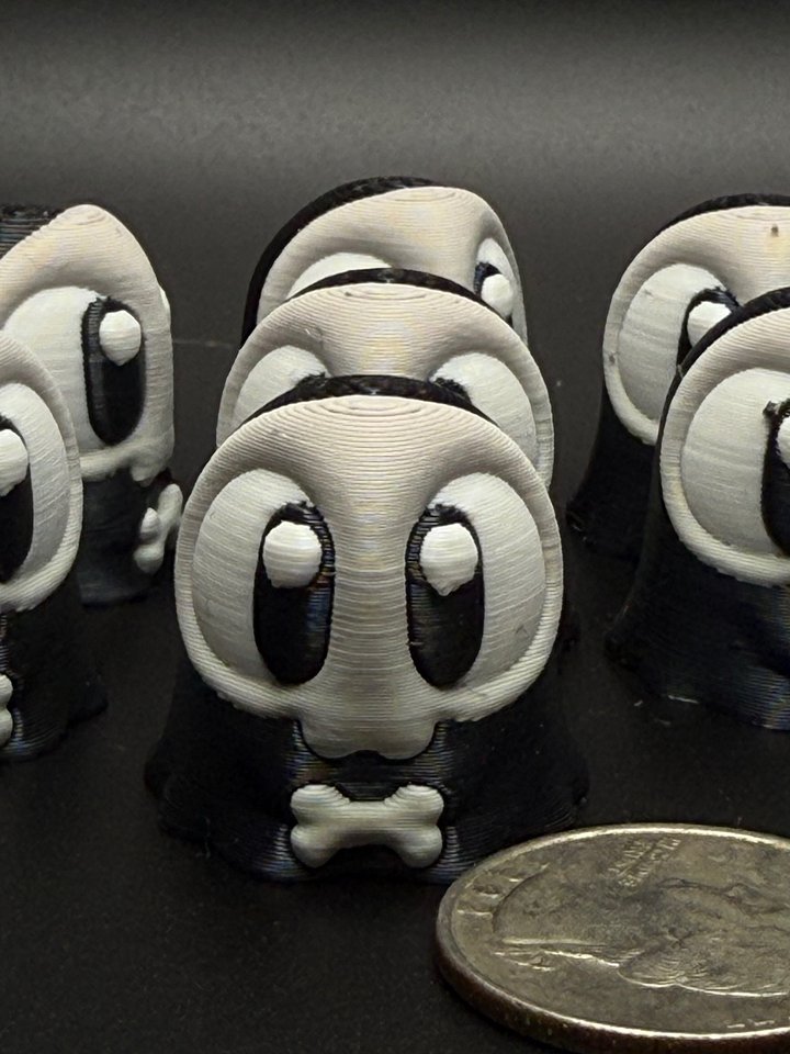 Black Spooky Mini Ghost with skull mask and bone product image (2)