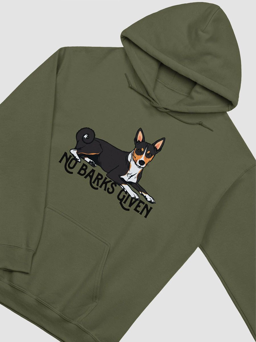 No Barks Given Hooded Sweatshirt of a Basenji(Tricolor) | Funny Hoodie for Basenji Dog Paw-rents product image (17)
