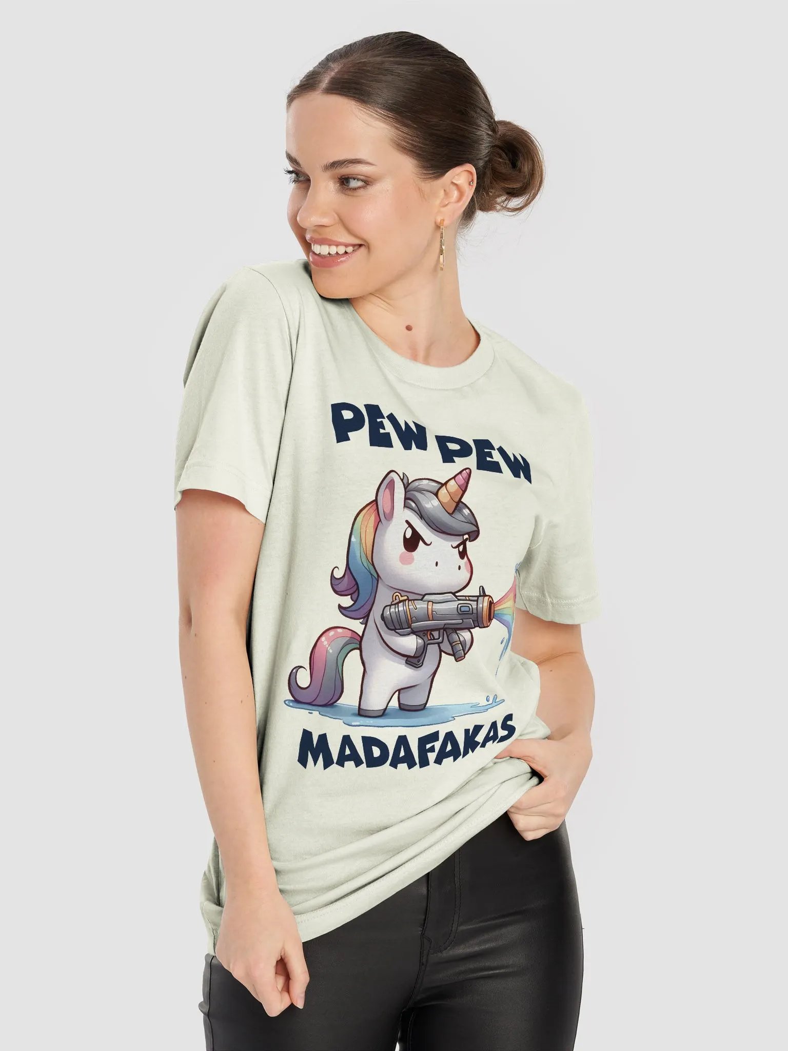 Rainbow Unicorn Water Gun T-Shirt product image (67)