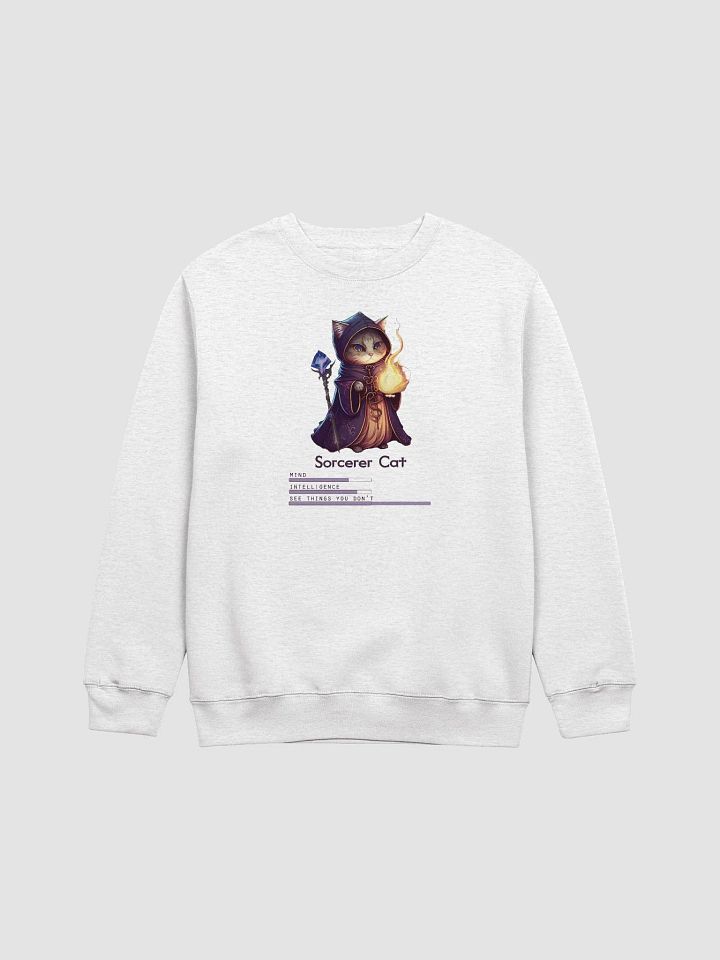 RPG Sorcerer Cat Unisex Crewneck Sweatshirt for gamers and cat lovers product image (1)