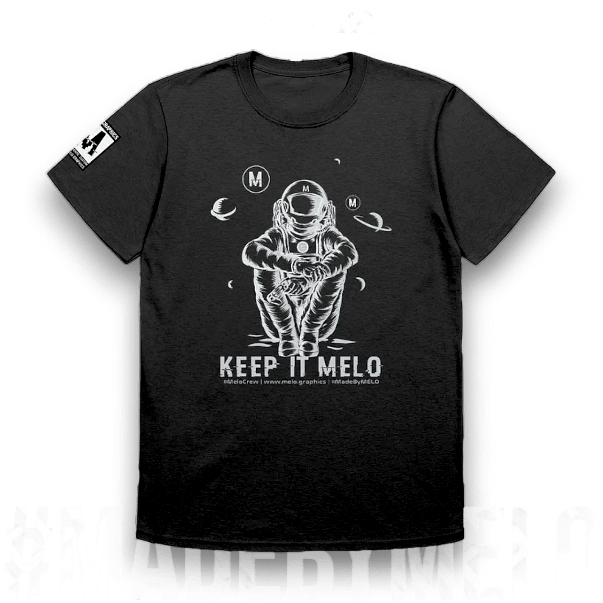 #MeloCrew Vibes: White - Basic T-Shirt | #MadeByMELO product image (1)
