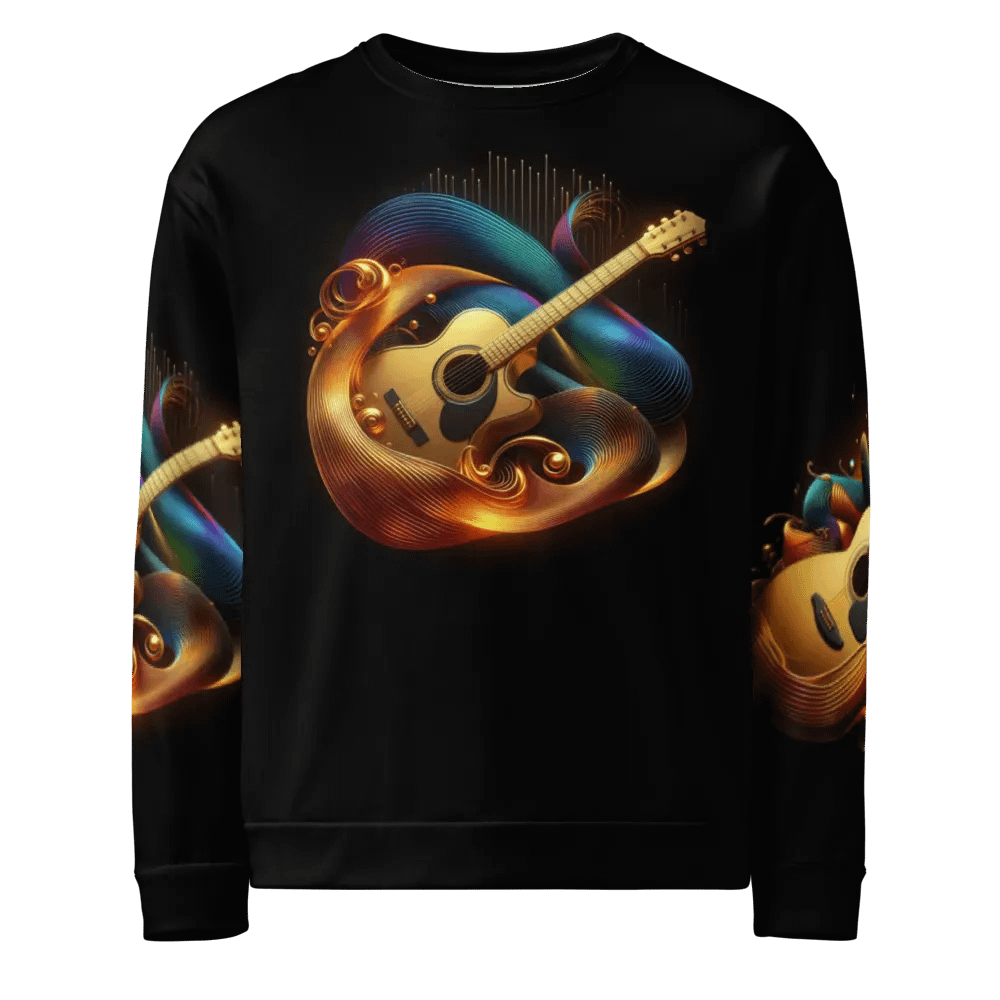 Golden Guitar Musical Instrument - All-Over Unisex Sweatshirt #1 product image (1)