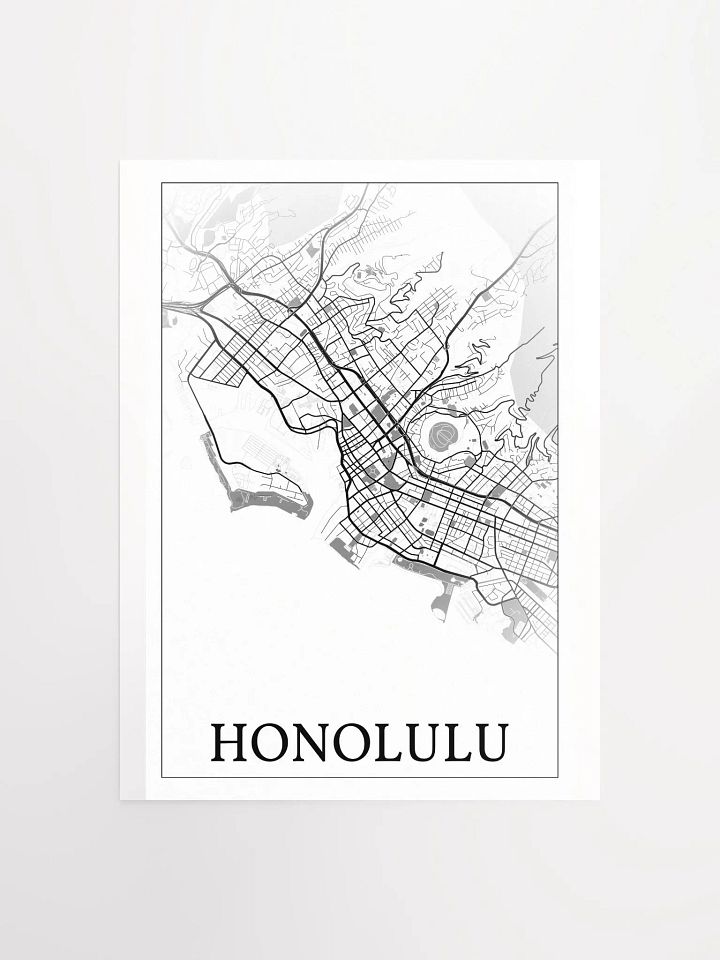 Honolulu, Hawaii, USA, city map print product image (4)