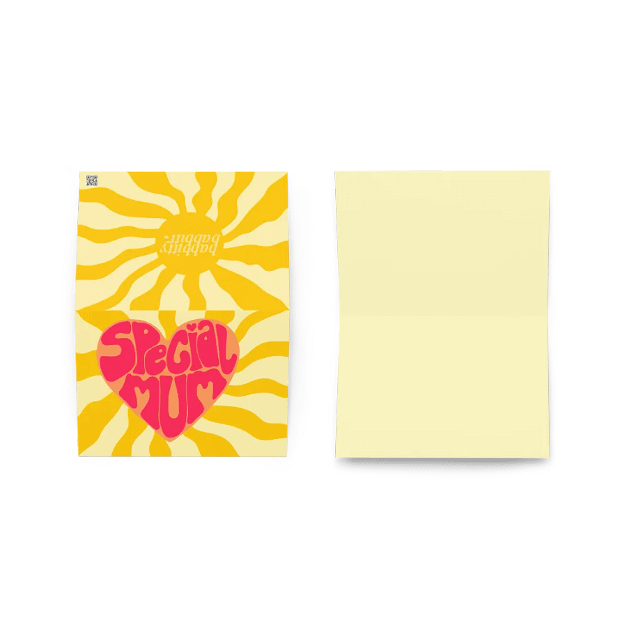 Special Mum sunburst retro landscape greetings card product image (3)