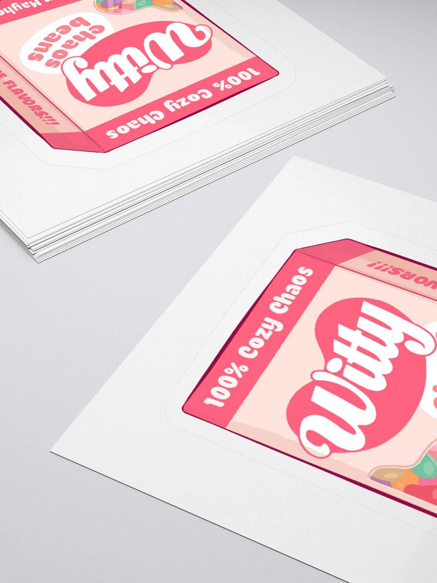 Witty Chaos Bean Sticker product image (11)