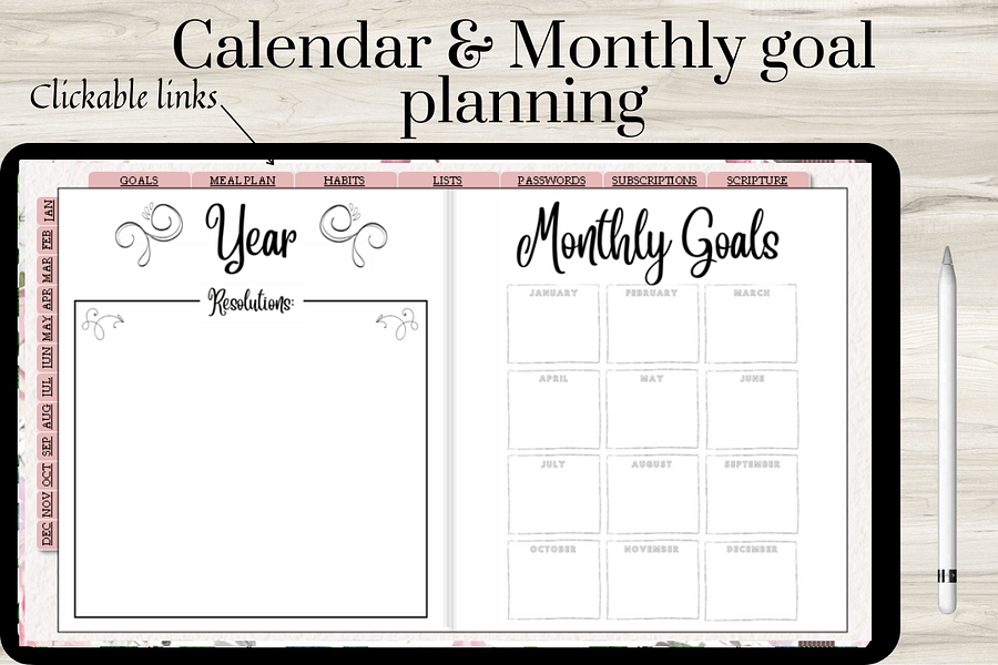 Goodnotes Digital Planning Journal | Clickable Links product image (3)