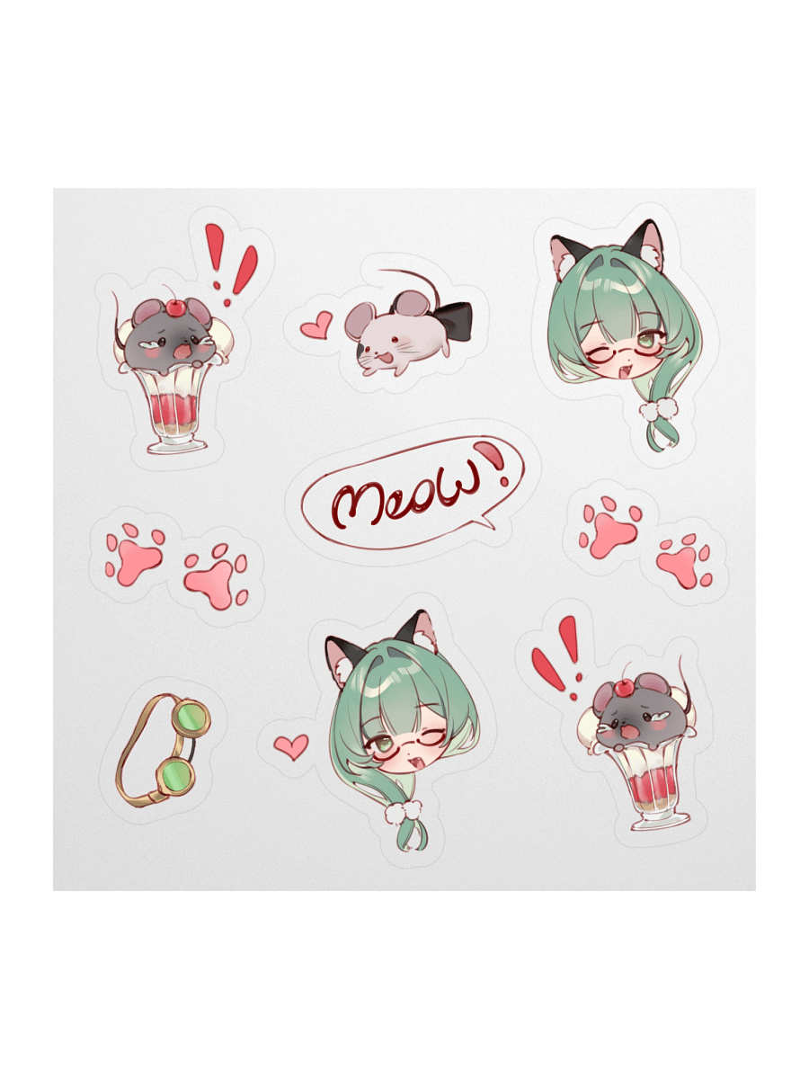 MadCat Playful Paws Sticker Sheet product image (1)