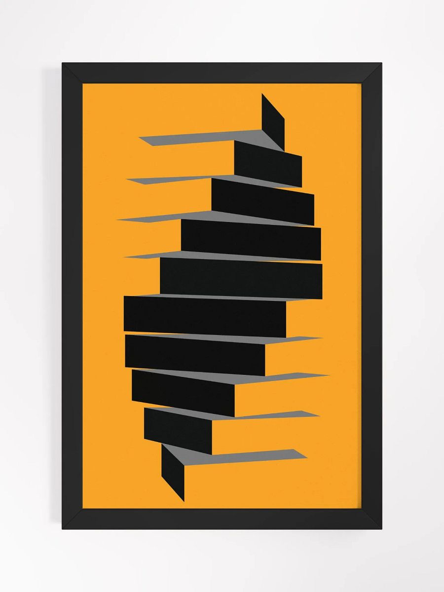 Twisting Geometric Spiral Framed Poster product image (5)