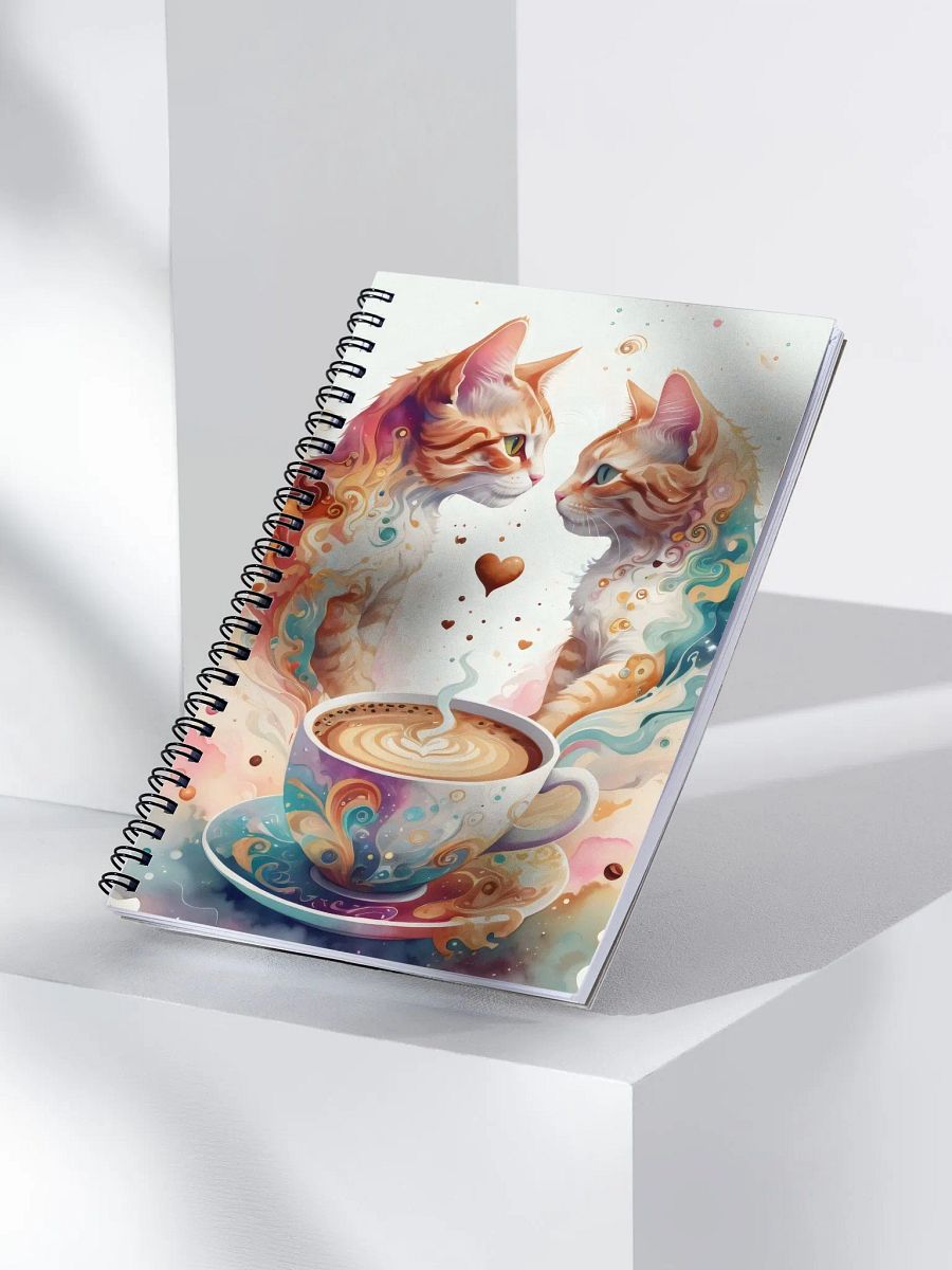 Love Cats & Coffee Spiral Notebook product image (3)