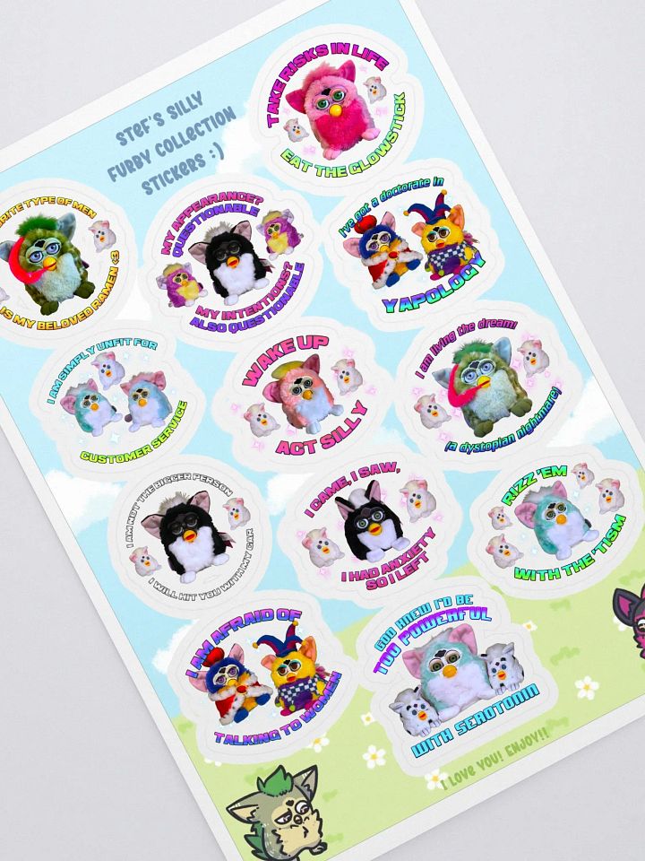 Silly Furby Sticker Sheet 2 product image (2)