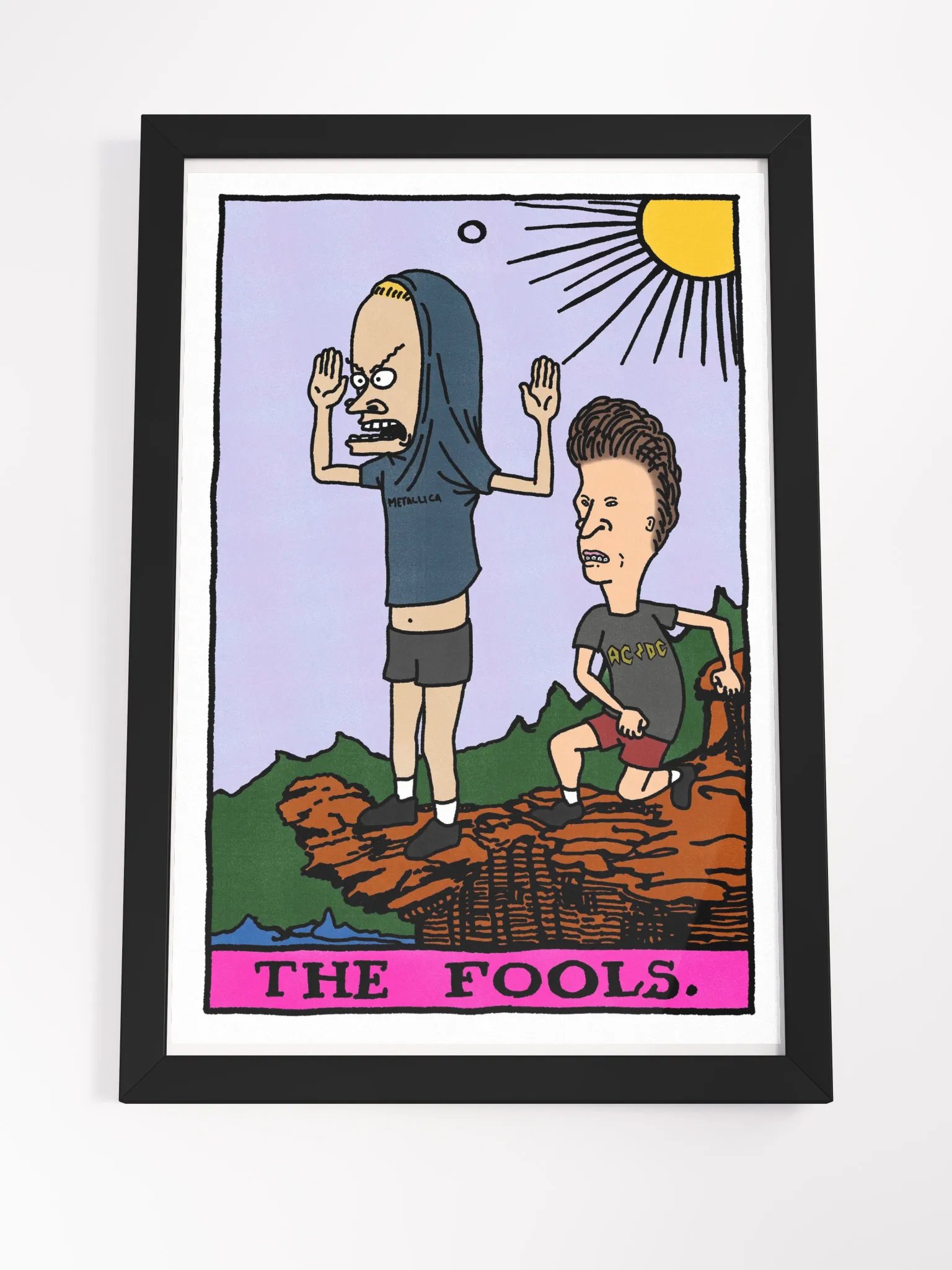 Cornholio Beavis and Butthead Fool Tarot Card Framed Print product image (4)