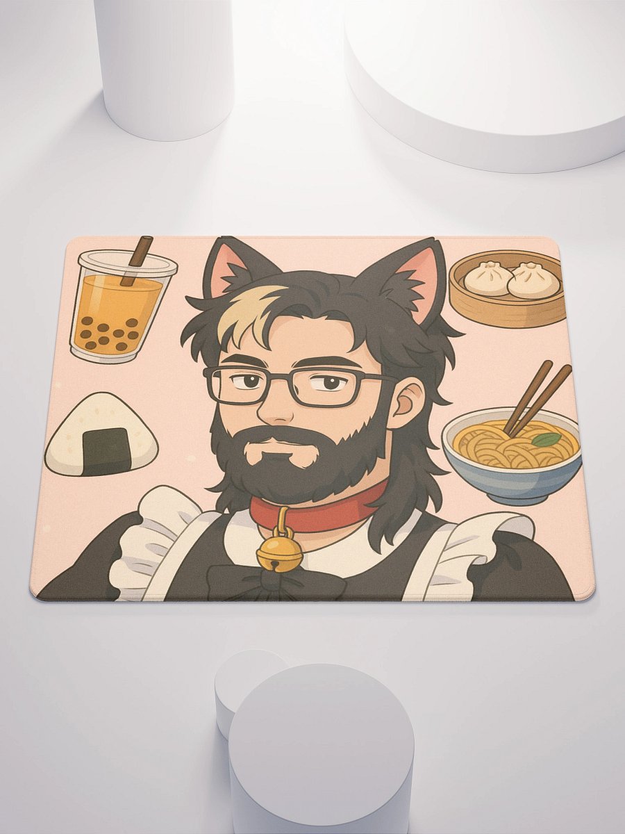 Cat Time Maid Boy Weeb Mousepad product image (1)