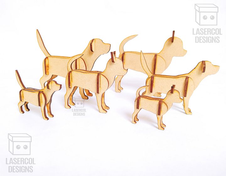 Dogs 3d Puzzle Bundle (3 Sizes) - Laser Cut Files product image (2)